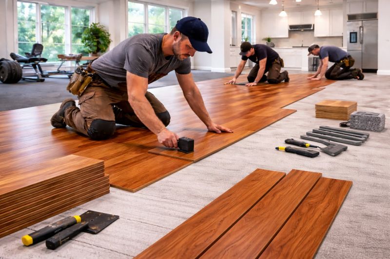 Cherry Floor Installation in Glendale, AZ