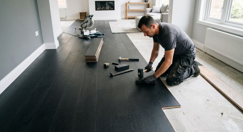 Dark Wood Floor Installation in Goodyear, AZ