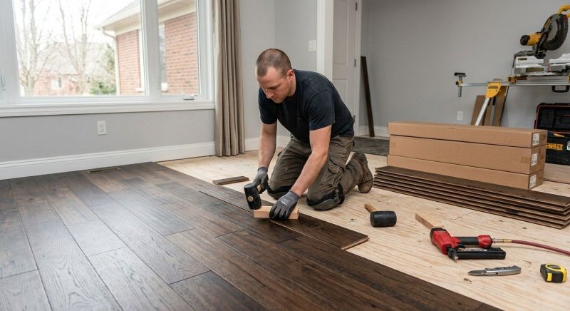 Dark Wood Floor Installation in Goodyear, AZ